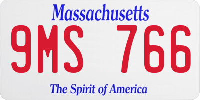 MA license plate 9MS766