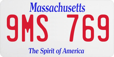 MA license plate 9MS769
