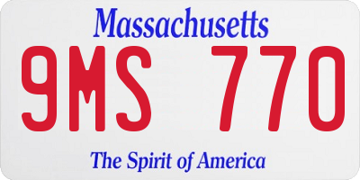 MA license plate 9MS770