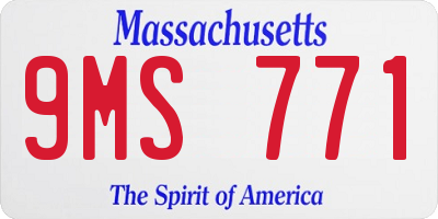MA license plate 9MS771