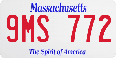 MA license plate 9MS772