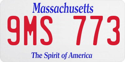 MA license plate 9MS773