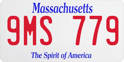 MA license plate 9MS779