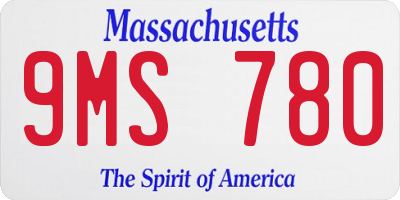 MA license plate 9MS780