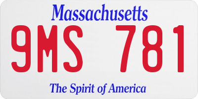 MA license plate 9MS781