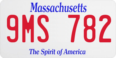 MA license plate 9MS782