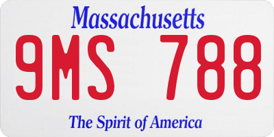 MA license plate 9MS788