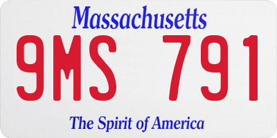 MA license plate 9MS791
