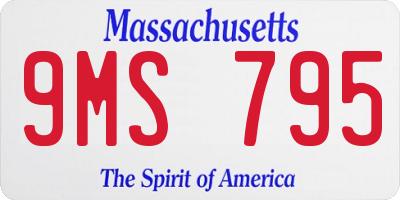 MA license plate 9MS795
