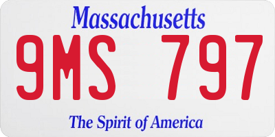 MA license plate 9MS797