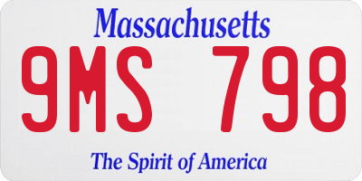 MA license plate 9MS798