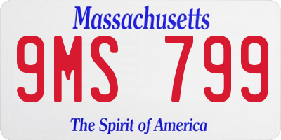 MA license plate 9MS799