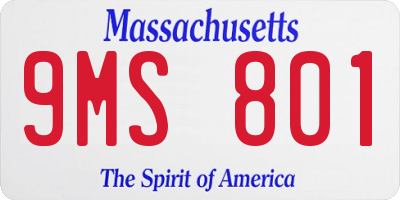 MA license plate 9MS801