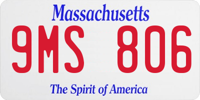 MA license plate 9MS806