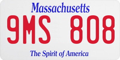 MA license plate 9MS808