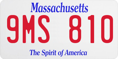 MA license plate 9MS810