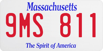 MA license plate 9MS811
