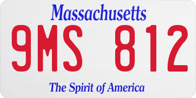 MA license plate 9MS812