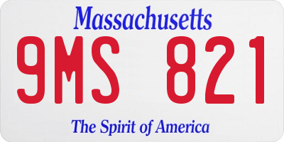 MA license plate 9MS821