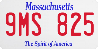 MA license plate 9MS825