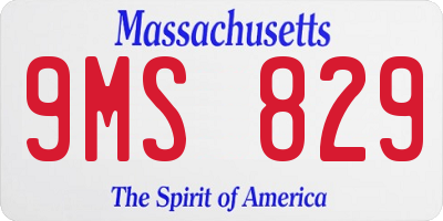 MA license plate 9MS829