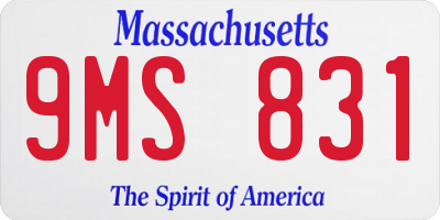 MA license plate 9MS831