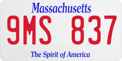 MA license plate 9MS837