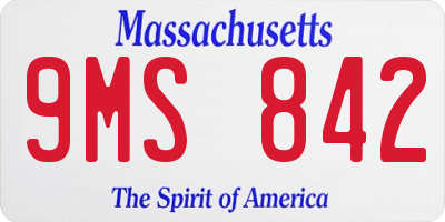 MA license plate 9MS842