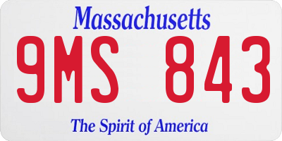MA license plate 9MS843