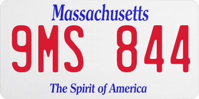 MA license plate 9MS844