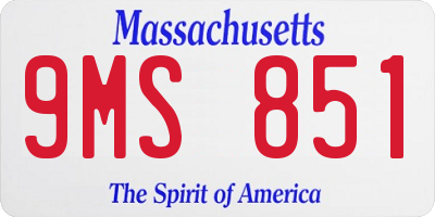 MA license plate 9MS851