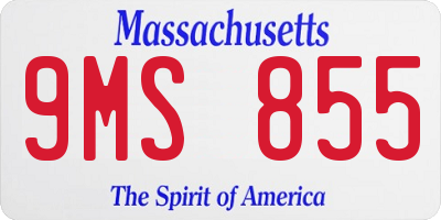 MA license plate 9MS855