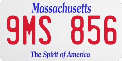MA license plate 9MS856