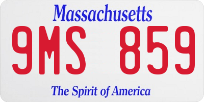 MA license plate 9MS859