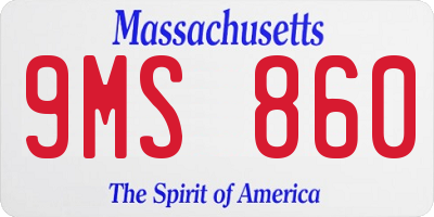 MA license plate 9MS860