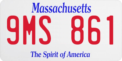 MA license plate 9MS861