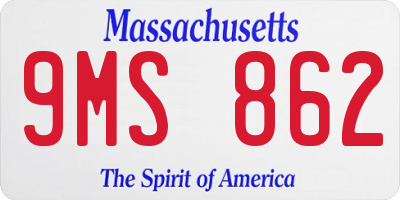 MA license plate 9MS862