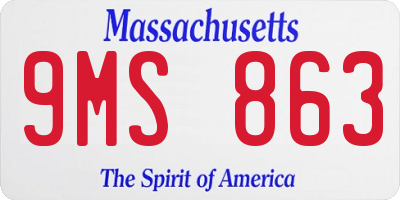 MA license plate 9MS863