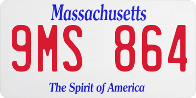 MA license plate 9MS864