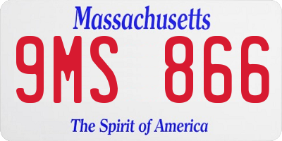 MA license plate 9MS866