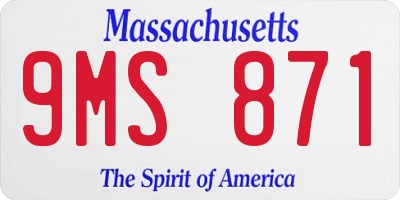 MA license plate 9MS871
