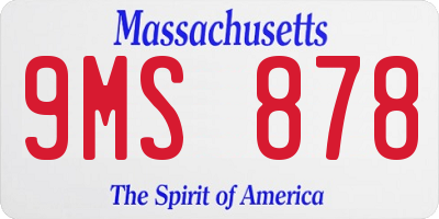 MA license plate 9MS878