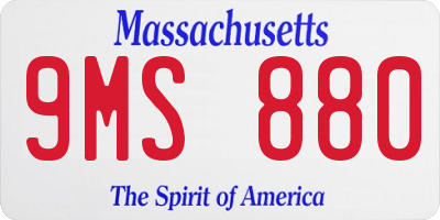 MA license plate 9MS880
