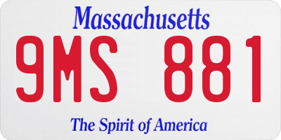 MA license plate 9MS881