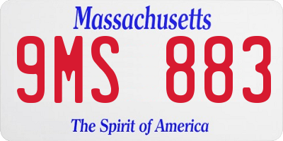 MA license plate 9MS883
