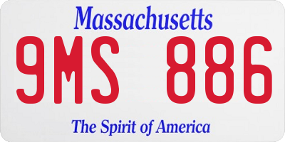 MA license plate 9MS886