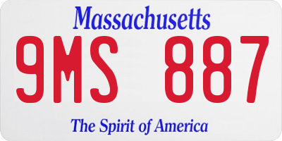 MA license plate 9MS887