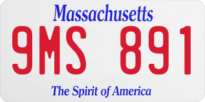 MA license plate 9MS891