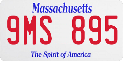 MA license plate 9MS895