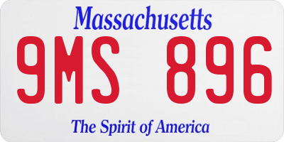 MA license plate 9MS896